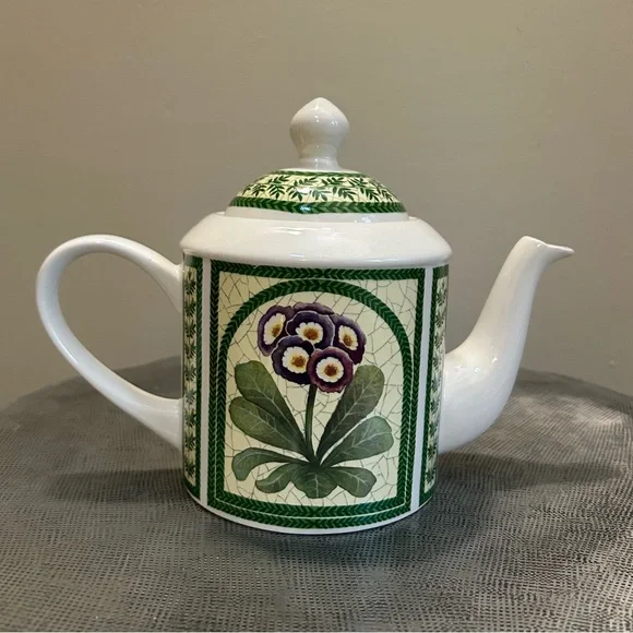 Arthur Wood ~ Primrose Botanical Vintage Large Teapot with Lid Made in England - Picture 11 of 13
